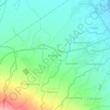 Matagbac topographic map, elevation, terrain