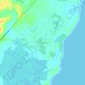 Kamuning topographic map, elevation, terrain