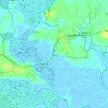Johnson Street topographic map, elevation, terrain