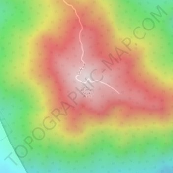 Ol Donyo Sabuk topographic map, elevation, terrain