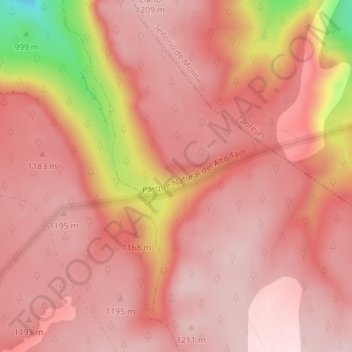 Agua Espeña topographic map, elevation, terrain