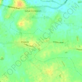 Crossmoor topographic map, elevation, terrain