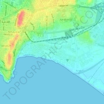 Ad Dabbaghah topographic map, elevation, terrain