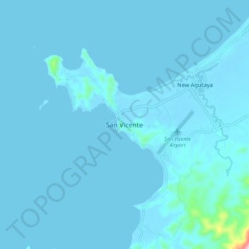 San Vicente topographic map, elevation, terrain