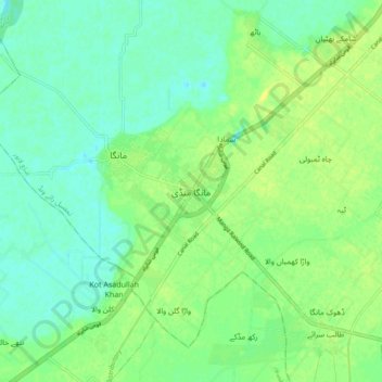 Manga Mandi topographic map, elevation, terrain