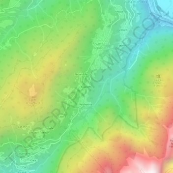 Angoletta topographic map, elevation, terrain