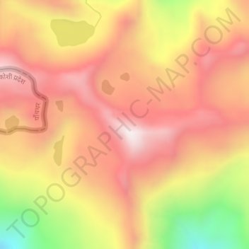 Danfebir topographic map, elevation, terrain