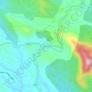 Madathara topographic map, elevation, terrain