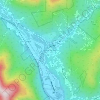 Mount Tremper topographic map, elevation, terrain