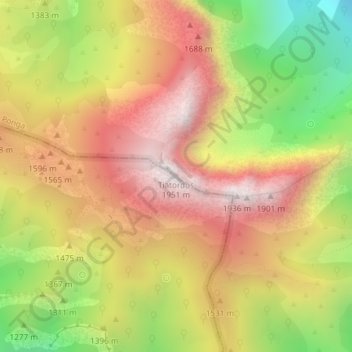 Tiatordos topographic map, elevation, terrain