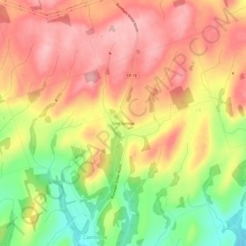 Cold Springs topographic map, elevation, terrain