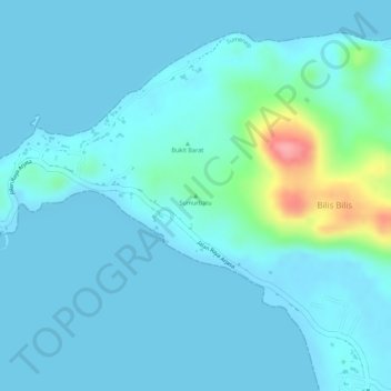 Sumurbatu topographic map, elevation, terrain