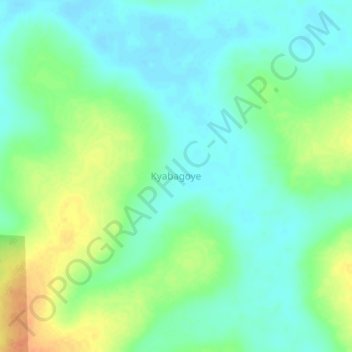 Kyabagoye topographic map, elevation, terrain