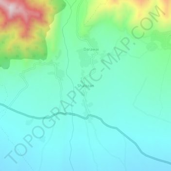 Shalozan topographic map, elevation, terrain
