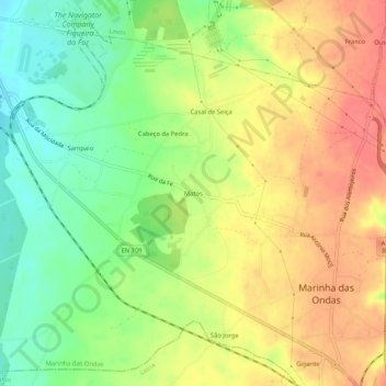 Matos topographic map, elevation, terrain