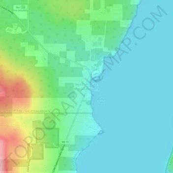 Red Cliff topographic map, elevation, terrain