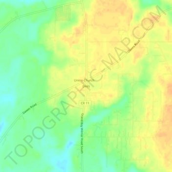 Dees topographic map, elevation, terrain