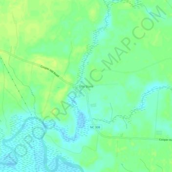 Ellis Store topographic map, elevation, terrain