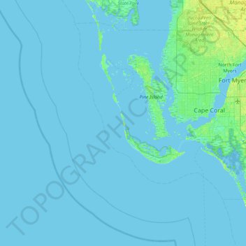 Captiva Island topographic map, elevation, terrain