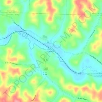 Conotton topographic map, elevation, terrain