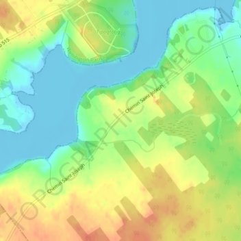 Saint-Joseph-de-Kent topographic map, elevation, terrain
