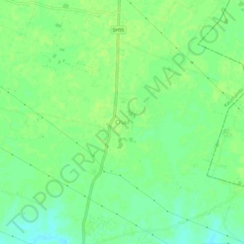 Chail topographic map, elevation, terrain