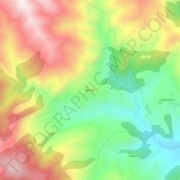 Betesa topographic map, elevation, terrain