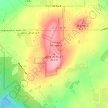 Little Mountain topographic map, elevation, terrain