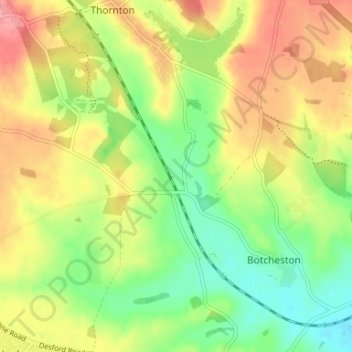 Merry Lees topographic map, elevation, terrain