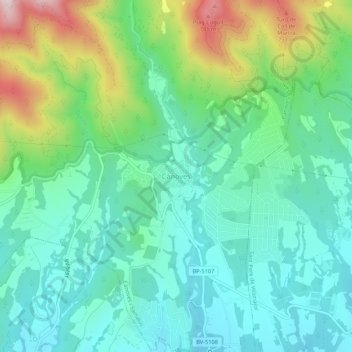 Cànoves topographic map, elevation, terrain
