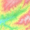 Mérida topographic map, elevation, terrain