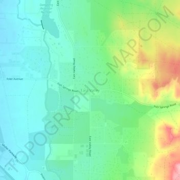 East Valley topographic map, elevation, terrain