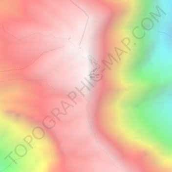Al Hajar Mountains topographic map, elevation, terrain