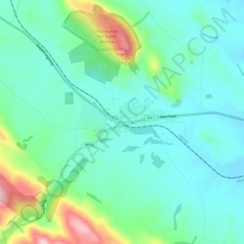 Clinton topographic map, elevation, terrain