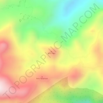 Bulu Hatu topographic map, elevation, terrain