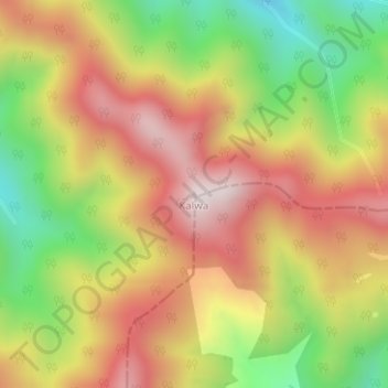 Kalwa topographic map, elevation, terrain