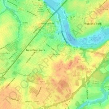 Feaster Park topographic map, elevation, terrain