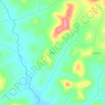 Ishan topographic map, elevation, terrain