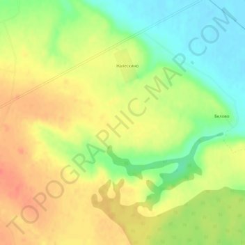 East European Plain topographic map, elevation, terrain