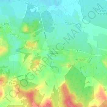 La Vayssière topographic map, elevation, terrain