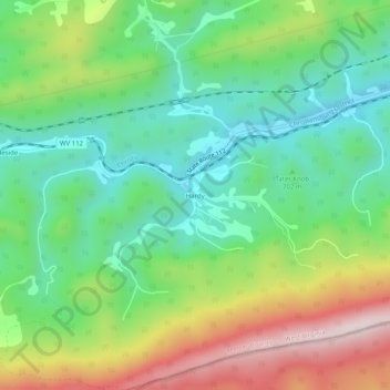 Hardy topographic map, elevation, terrain