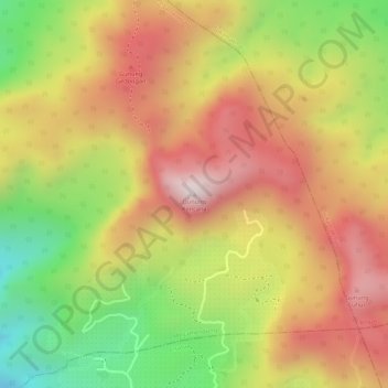 Gunung Kencana topographic map, elevation, terrain