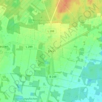 Ehra topographic map, elevation, terrain