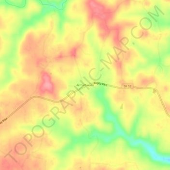 Armathwaite topographic map, elevation, terrain