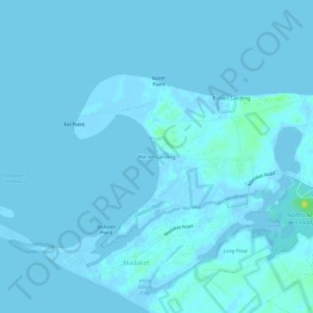 Warren Landing topographic map, elevation, terrain