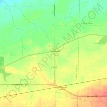 Knowlesville topographic map, elevation, terrain