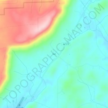 Taft topographic map, elevation, terrain