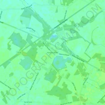 Hardscrabble topographic map, elevation, terrain