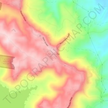 Montville topographic map, elevation, terrain