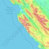 Big Sur topographic map, elevation, terrain